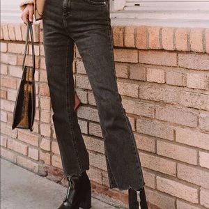 BDG high rise kick flare black jeans